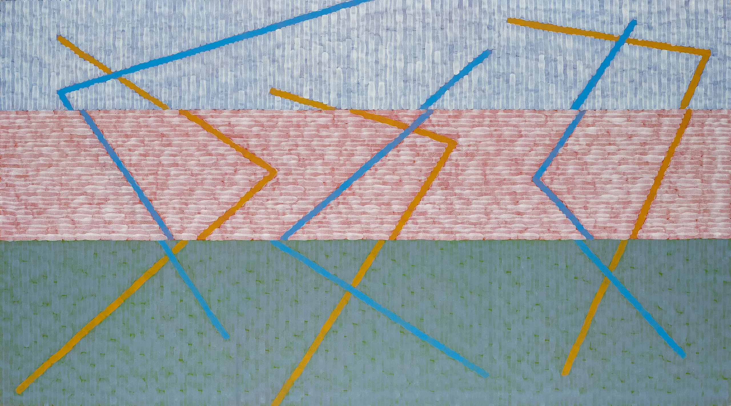 3 exits, egg tempera on canvas